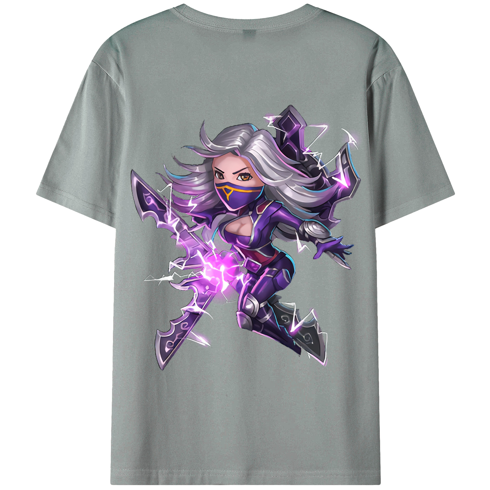 （画像用） リーグ・オブ・レジェンド League of Legends LOL 綿100％ メンズ半袖Tシャツ（バックプリント） 通気性